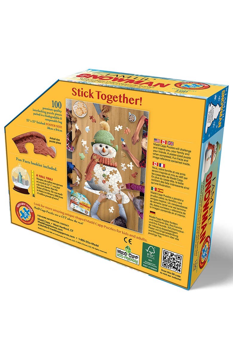 Madd Capp I Am Lil Snowman 100 Piece Puzzle, Alternate, color, Multicolored