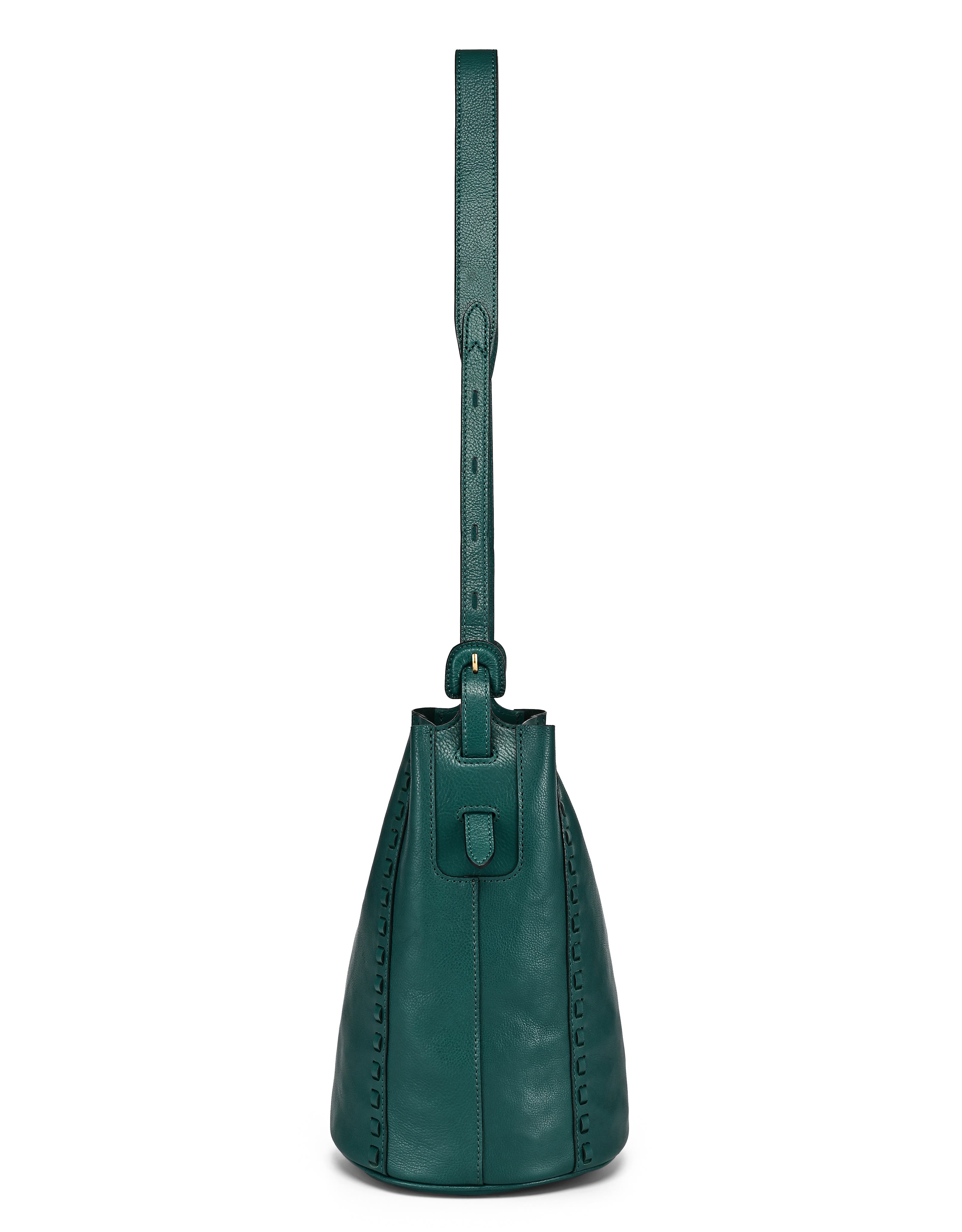 Juniper Genuine Leather Woven Barrel Crossbody Bag, Alternate, color, Teal