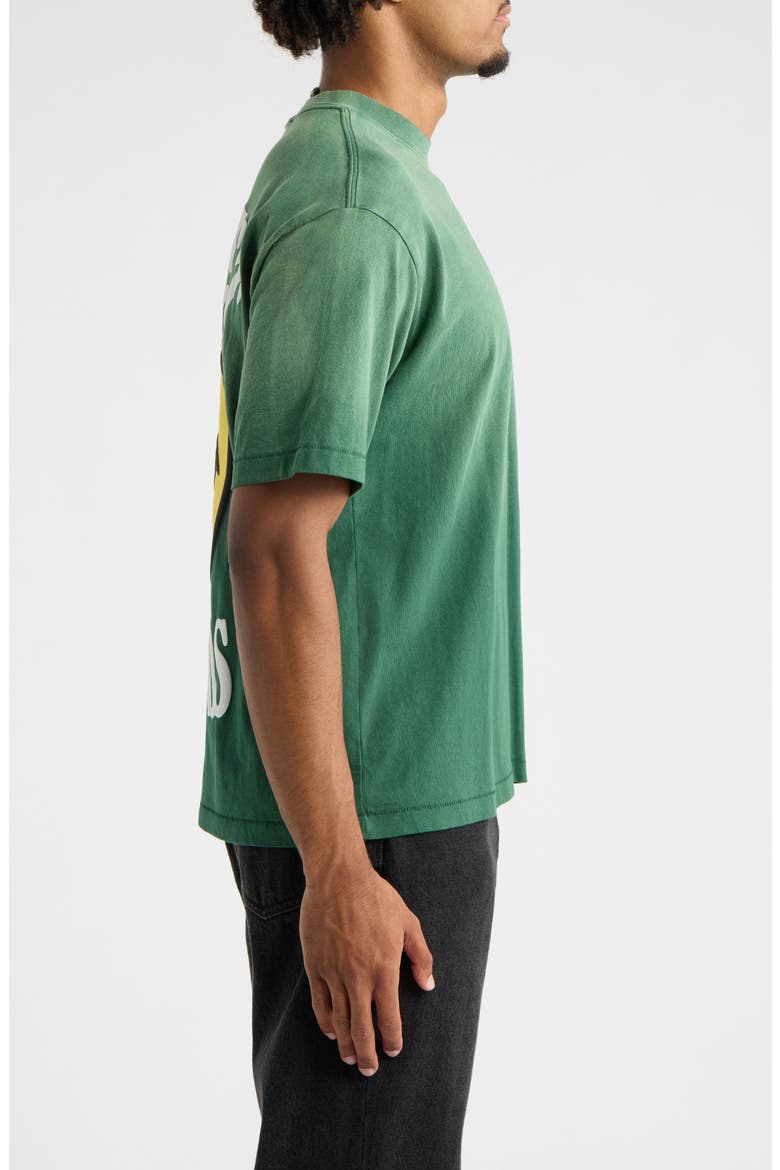 Smiley Lockup Graphic T-Shirt, Alternate, color, DARK GREEN