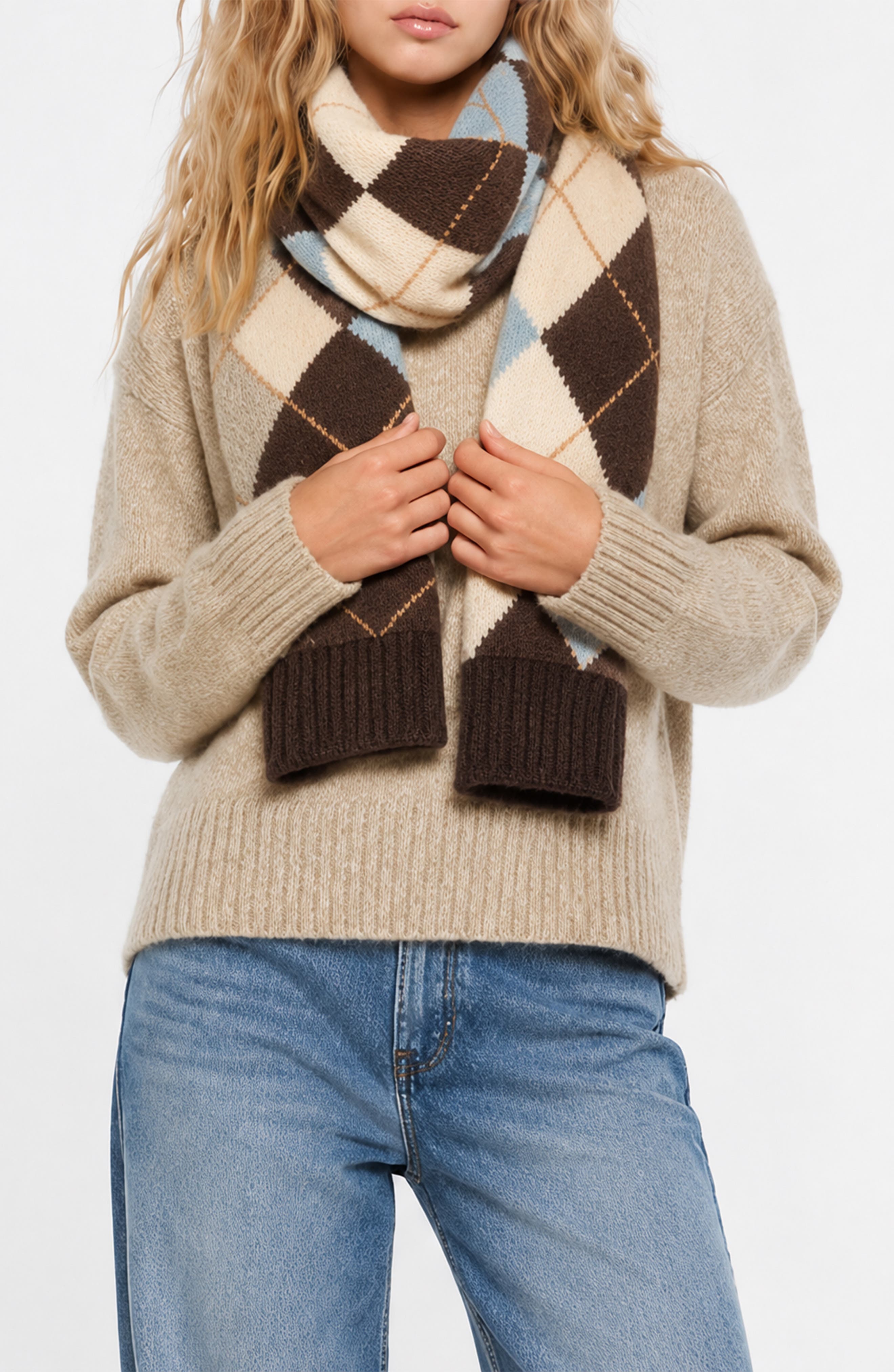 Simone Crewneck Sweater & Scarf Set