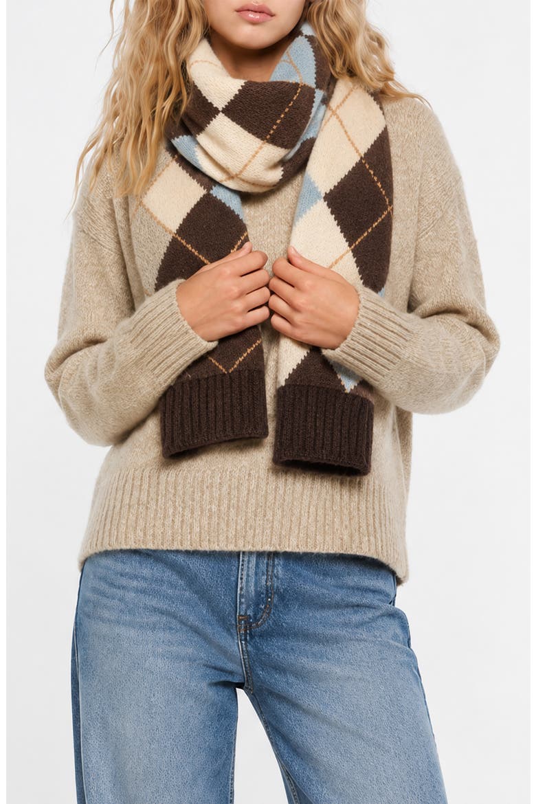 Simone Crewneck Sweater & Scarf Set, Main, color, TAPIOCA HEATHER