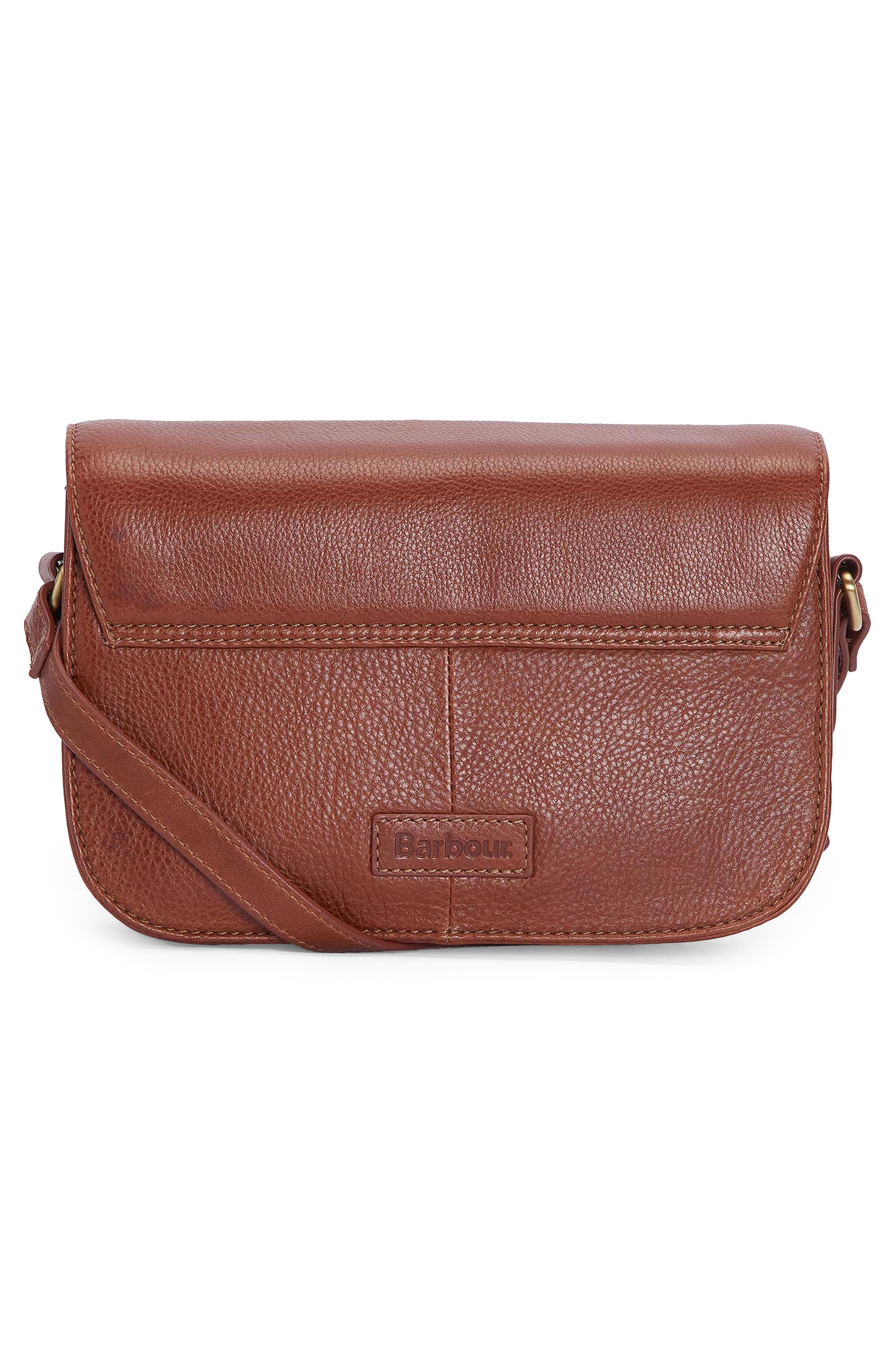 Barbour Isla Leather Crossbody Bag, Alternate, color, Brown