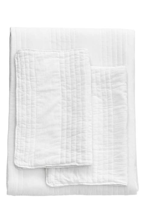 Stone Washed Cotton Quilt & Sham Set