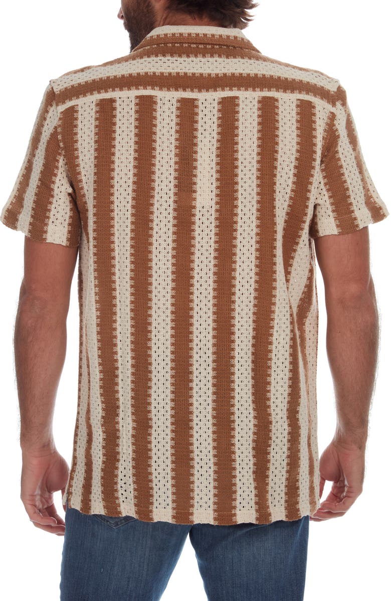 PX Textured Stripe Knit Camp Shirt, Alternate, color,