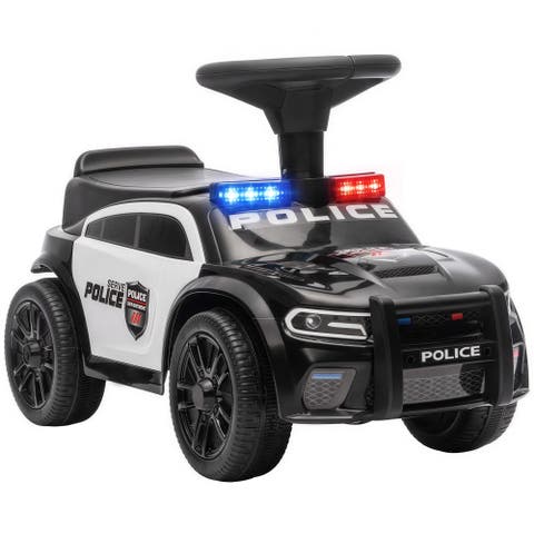 Police Styling Foot-to-Floor Push Ride On Car