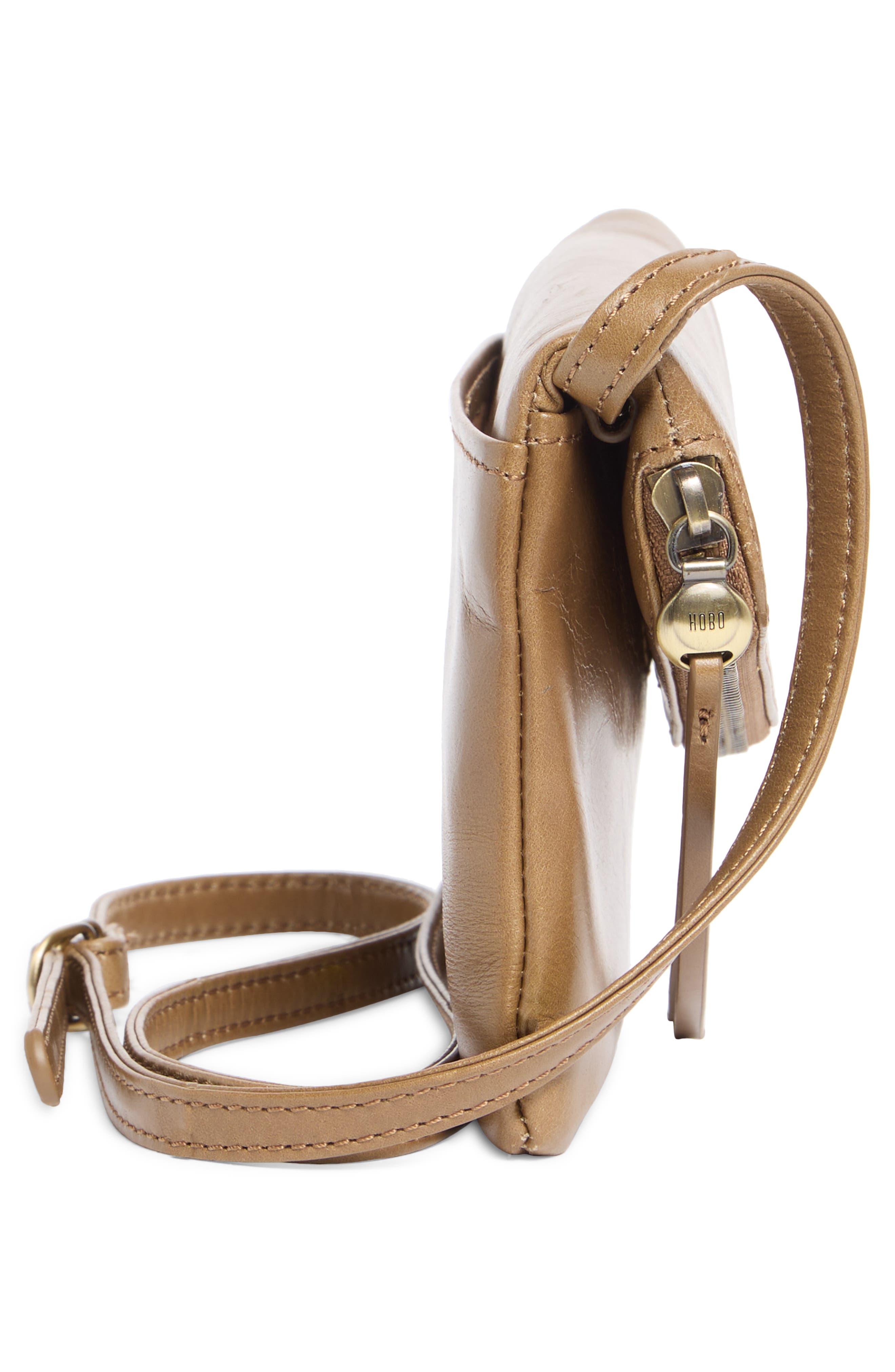 HOBO Wink Leather Crossbody Bag, Alternate, color, Mink