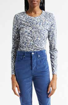 Veronica Beard Palma Floral Paisley Top