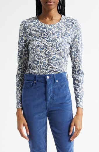 Veronica Beard Palma Floral Paisley Top