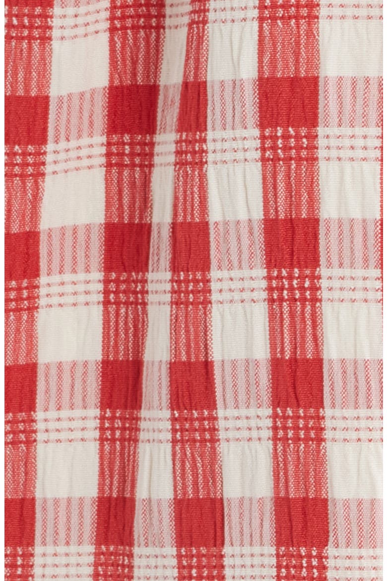 Spencer Smock Gingham Midi Dress, Alternate, color, RED/ WHITE