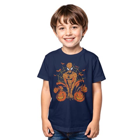 Boys' Jack-o-lantern Spideyween Short Sleeve Graphic T-shirt