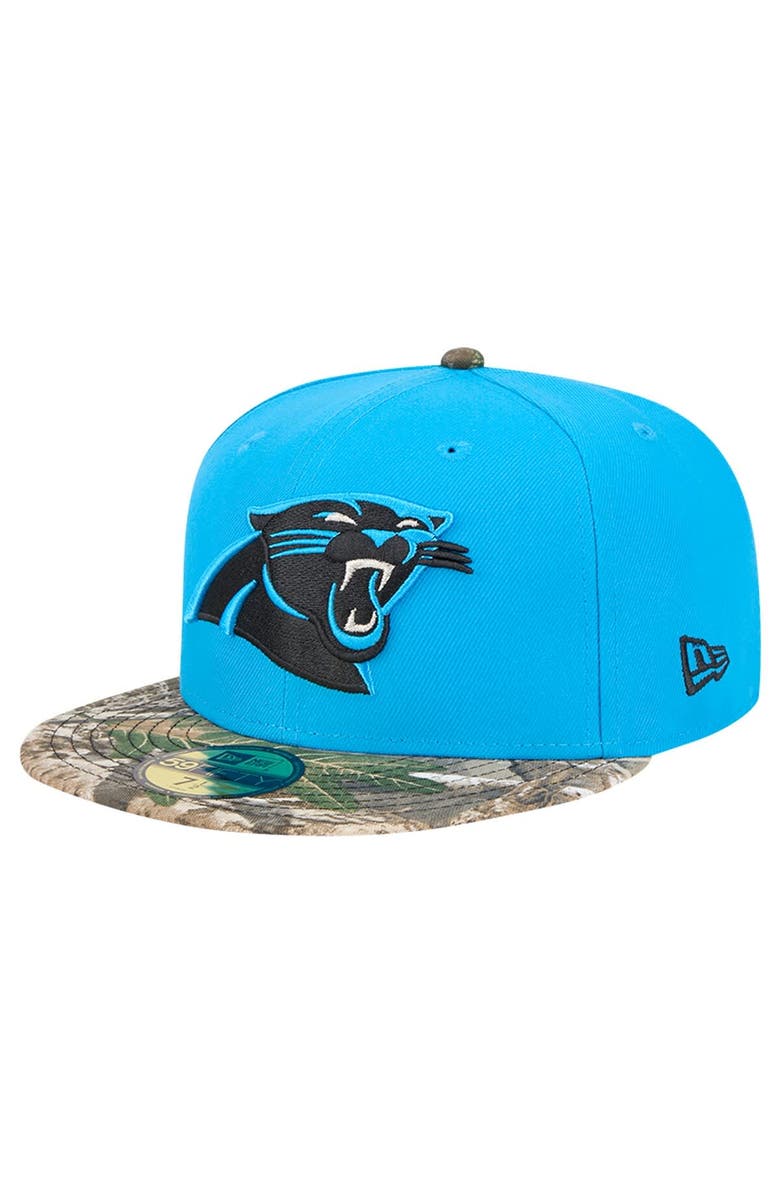New Era Men's New Era Blue Carolina Panthers Active Two-Tone Camo 59FIFTY Fitted Hat, Main, color, 