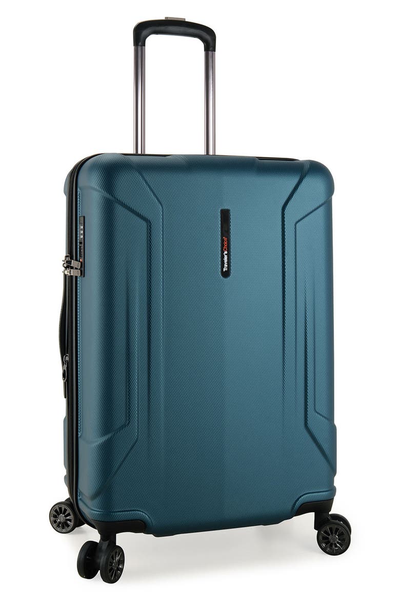 Maxson 26" Durable Hardshell Suitcase, Main, color, TEAL