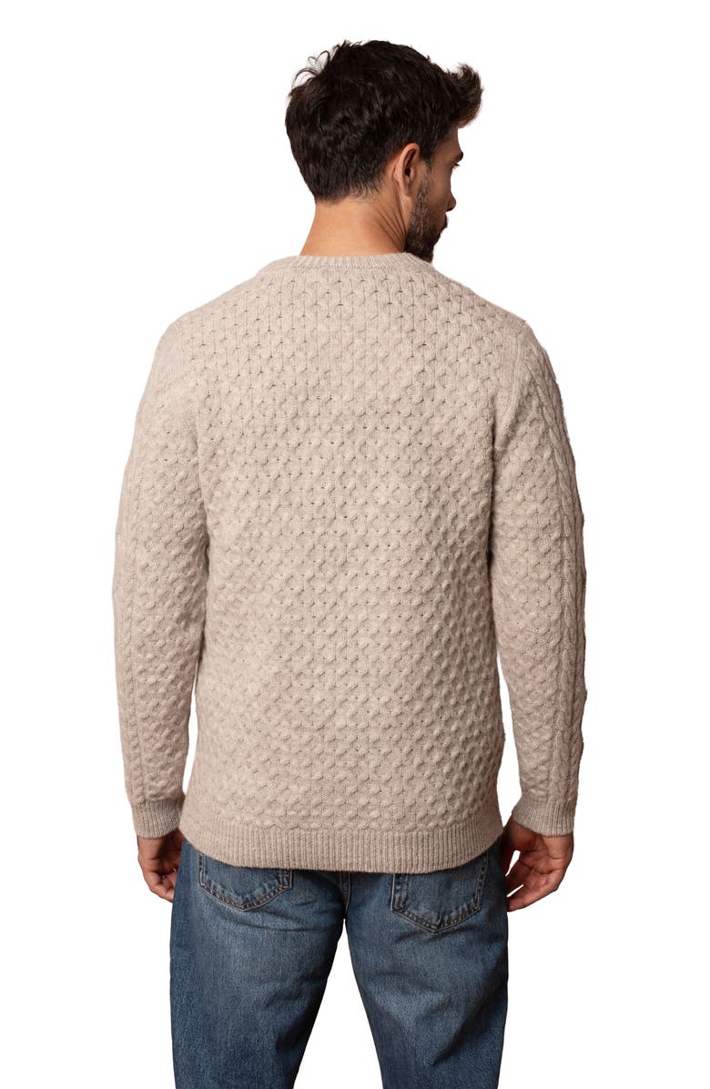 Celtic & Co. Cable Sweater, Alternate, color, Oatmeal Fleck