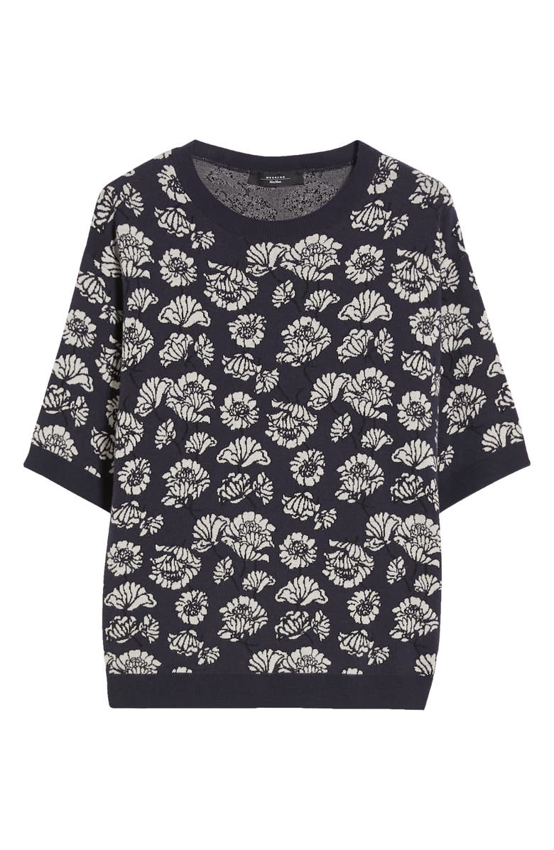 Weekend Max Mara Zufolo Floral Jacquard Crewneck Sweater, Alternate, color, 