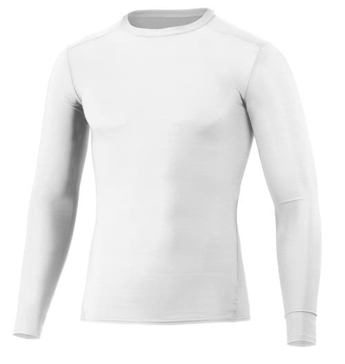 Benben Compression Shirt T-shirt Gym Tops Long Sleeve Moisture-wicking Cool Tek In White