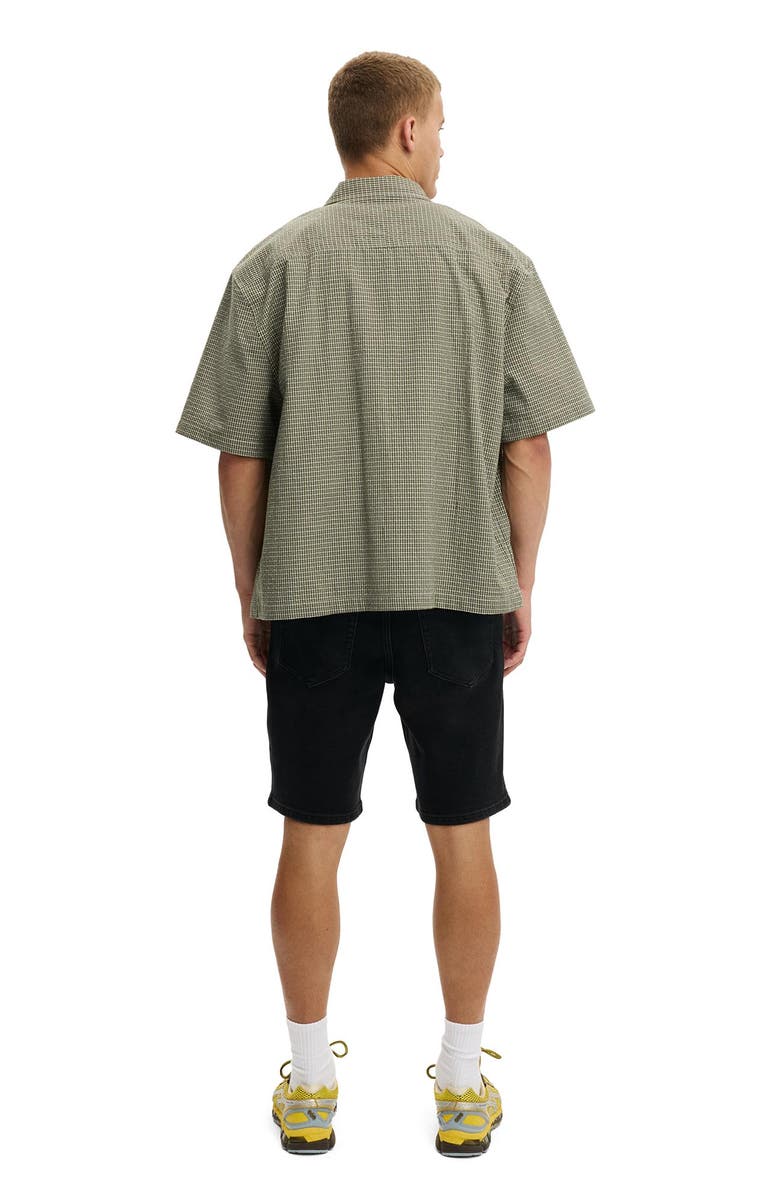 Cotton On Men's Loose Straight Denim Short, Alternate, color, Roan Black