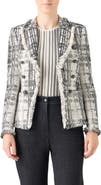 Akris punto Fringed Mixed Tweed Jacket