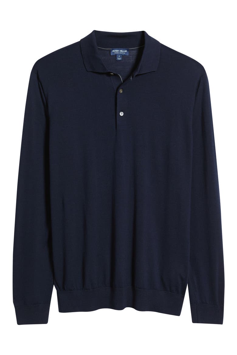 Crown Crafted Dorset Merino Wool Crewneck Sweater, Main, color, NAVY