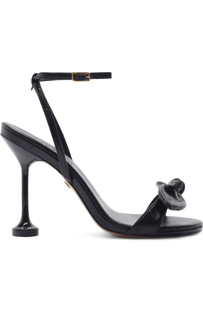 Arezzo Addie Ankle Strap Sandal, Alternate, color, Black