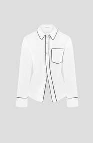 Manière De Voir Contrast Piped Backless Tie Shirt