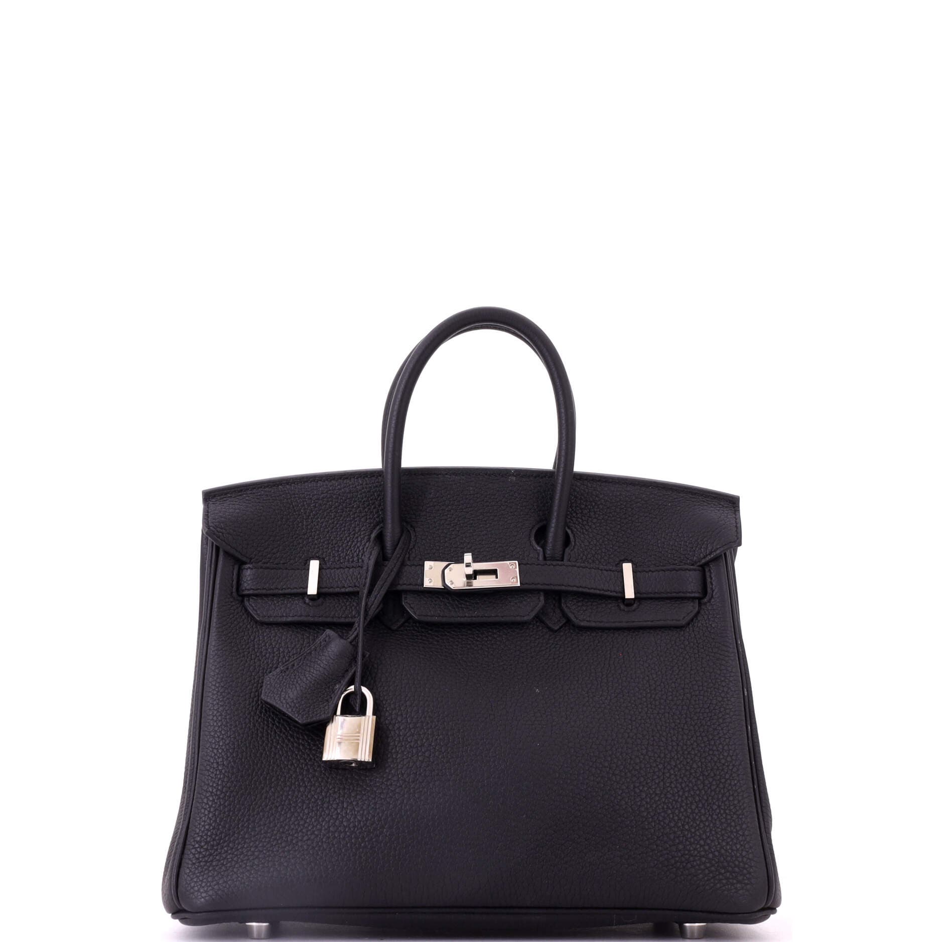 Birkin Handbag Black Togo with Palladium Hardware 25, Main, color, Black