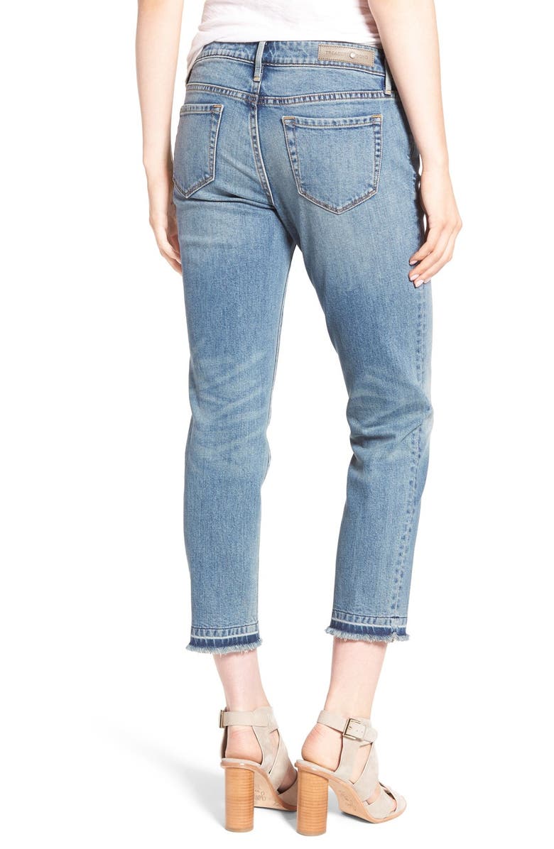 Treasure & Bond Treasure&Bond Release Hem Crop Straight Leg Jeans, Alternate, color, 
