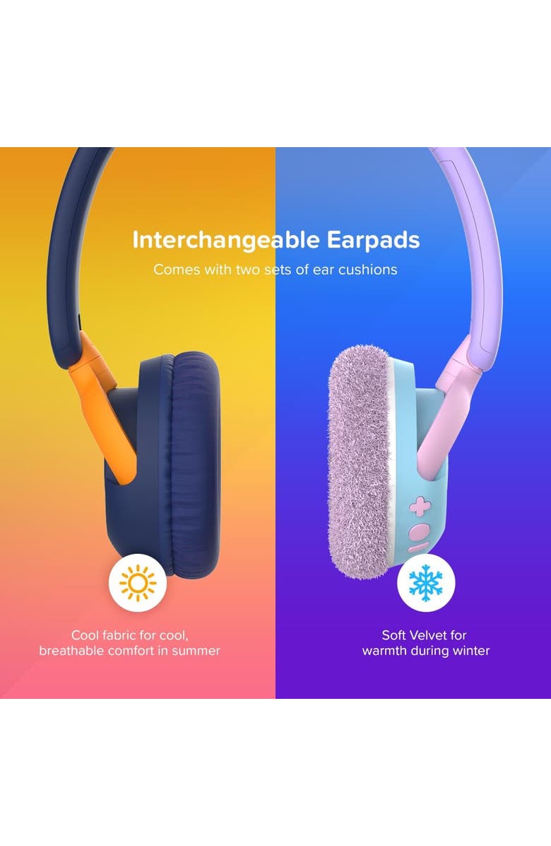 myFirst CareBuds Max - Wireless Headphones for Kids, Alternate, color, Mist White