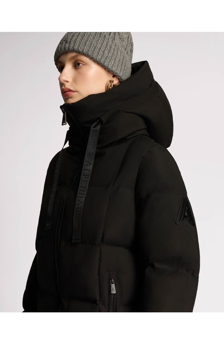 Alpenhaus Cluze Mid-Length Puffer with Square Quilting, Alternate, color, Black