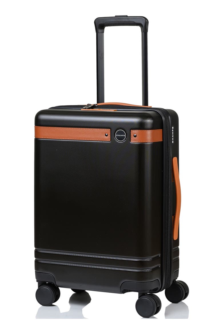 Vintage IV Hardside Carry-On Suitcase, Main, color, BLACK