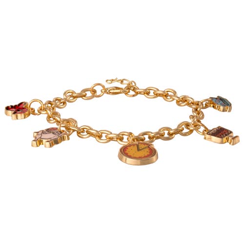 Friends Fashion Charm Bracelet, 5 Charms, 7" + 1" Extender In Gold