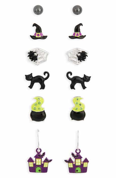 Leith Set of 6 Cat Stud Earrings