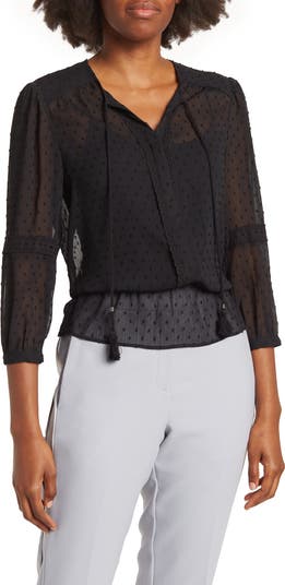 Haut Femme Daniel Rainn Sarahey - Imprimé Floral Pointillé Suisse - Taille S - Manches Courtes - Neuf Avec étiquette