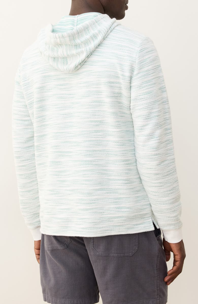 Marine Layer Portola Space Dye Stripe Slub Cotton Blend Beach Hoodie, Alternate, color, Surf Spray