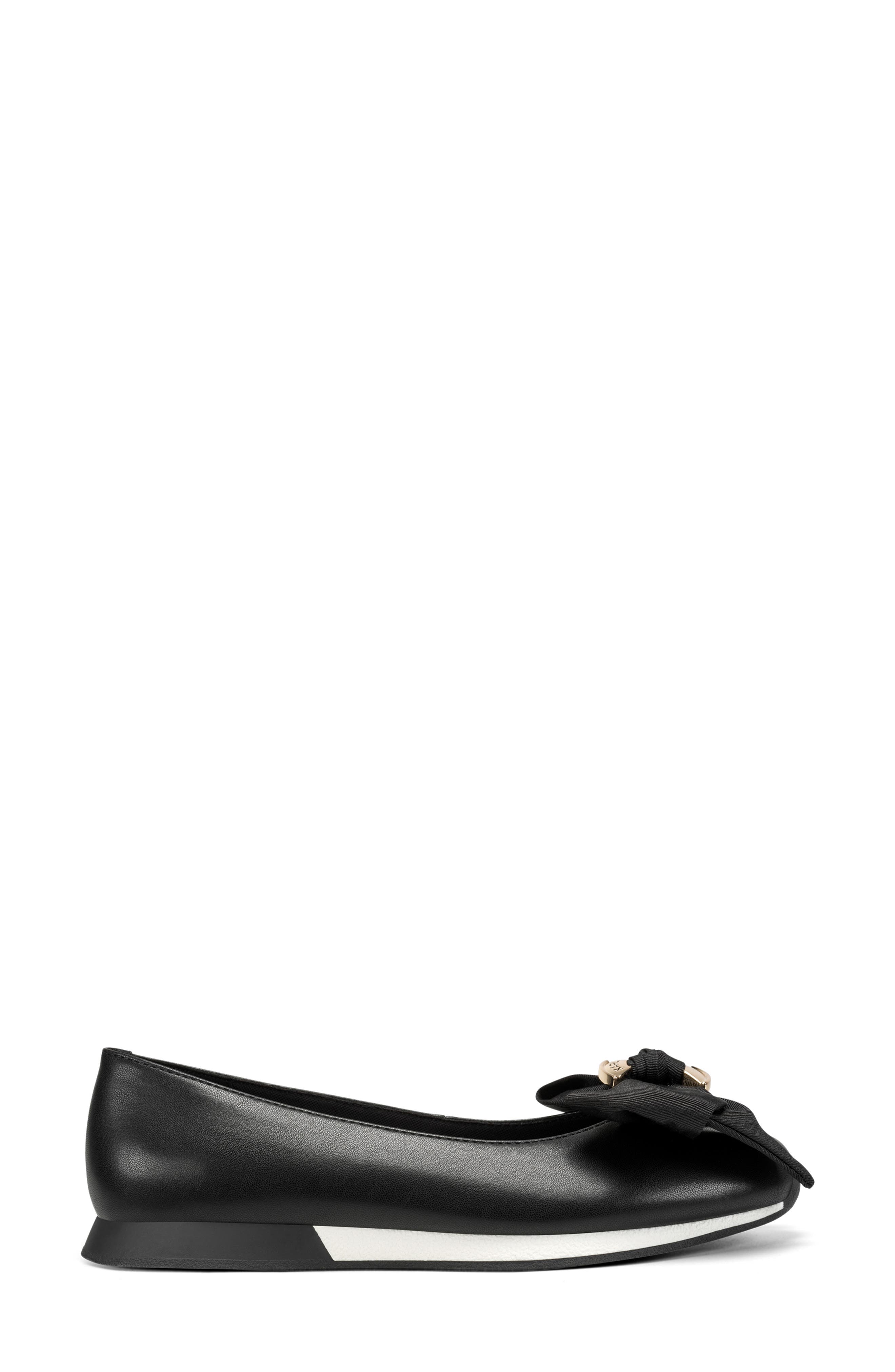 Magalia Bow Sneaker Flat, Alternate, color, BLACK