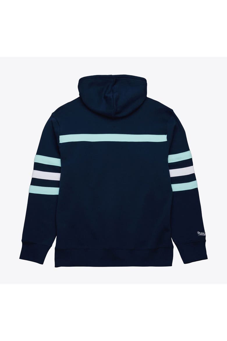 Men's Mitchell & Ness Deep Sea Blue Seattle Kraken Head Coach Slogan Pullover Hoodie, Alternate, color, Navy