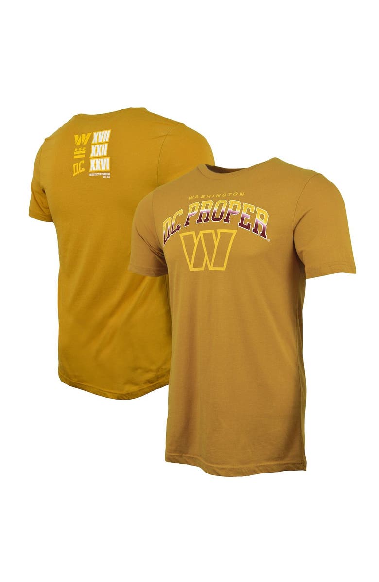 DC Proper Men's DC PROPER Gold Washington Commanders District of Champions T-Shirt, Main, color, 