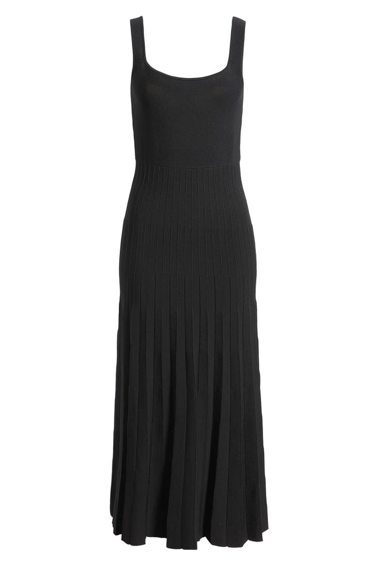 Tank Midi Sweater Dress, Alternate, color, BLACK