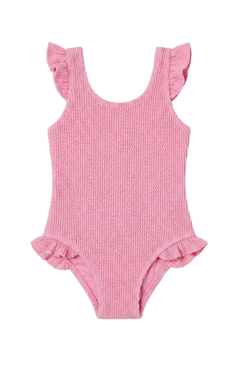 Limeapple Infant Crinkle Ruffle One Piece, Alternate, color, Pink