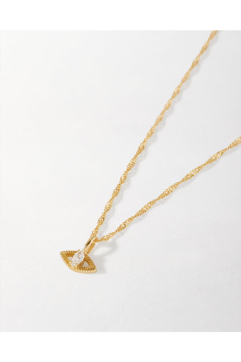 Evil Eye Diamond Necklace, Alternate, color, Evil Eye