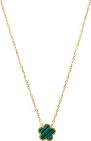 Adornia 14K Yellow Gold Plated Clover Pendant Necklace