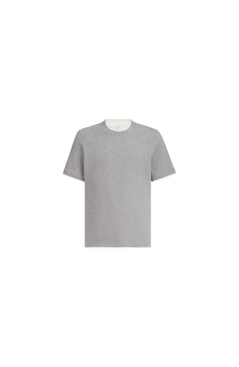 T-shirt with faux-layering