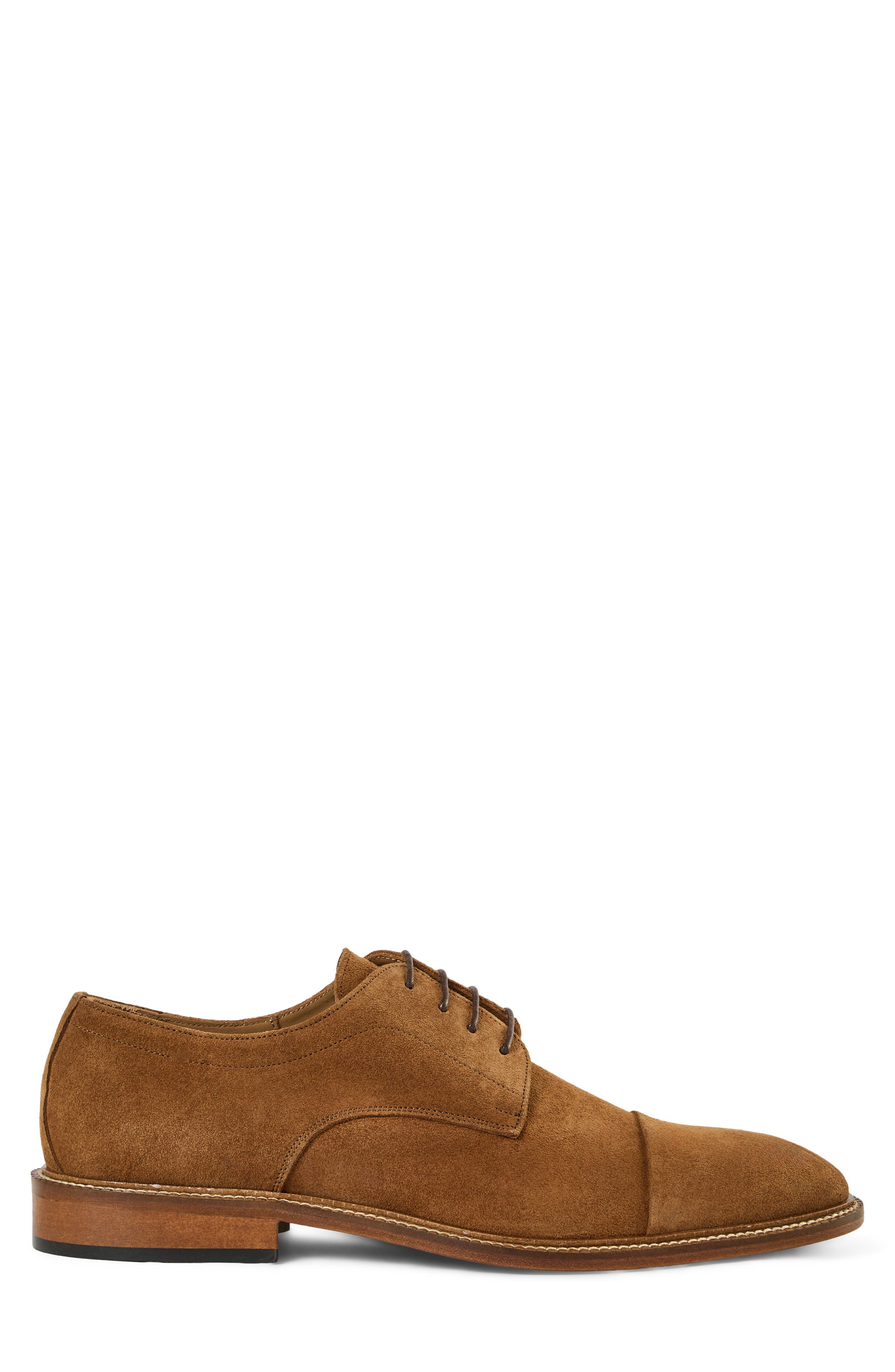 Vasco Cap Toe Leather Derby, Alternate, color, TOBACCO SUEDE