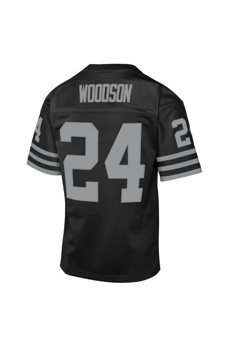 Youth Mitchell & Ness Charles Woodson Black Las Vegas Raiders 1998 Throwback Fashion Jersey, Alternate, color, Black