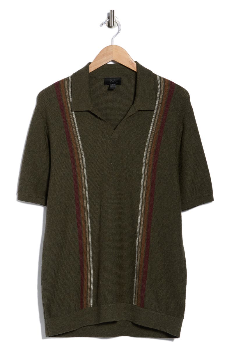 M Magaschoni Johnny Collar Knit Polo, Alternate, color, Camouflage Melange