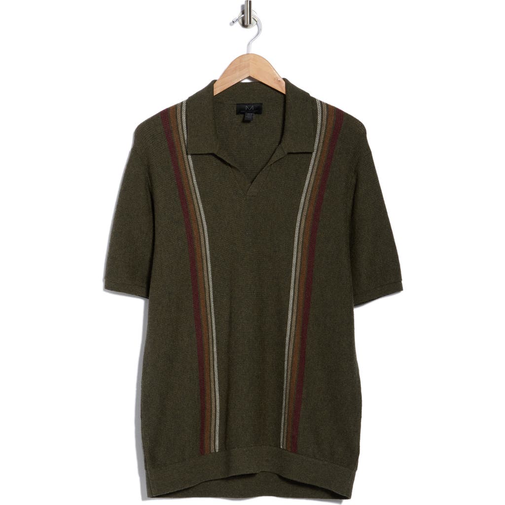 M Magaschoni Johnny Collar Knit Polo In Multi
