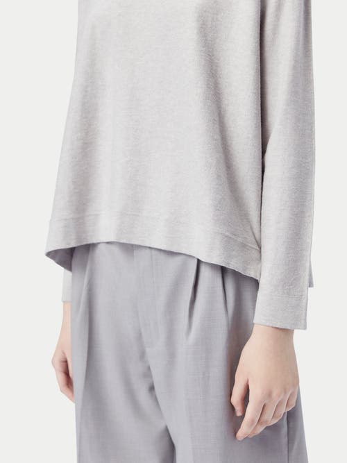 Gobi Mongolian Cashmere Boatneck Cotton Silk Cashmere Sweater In Wind Chime