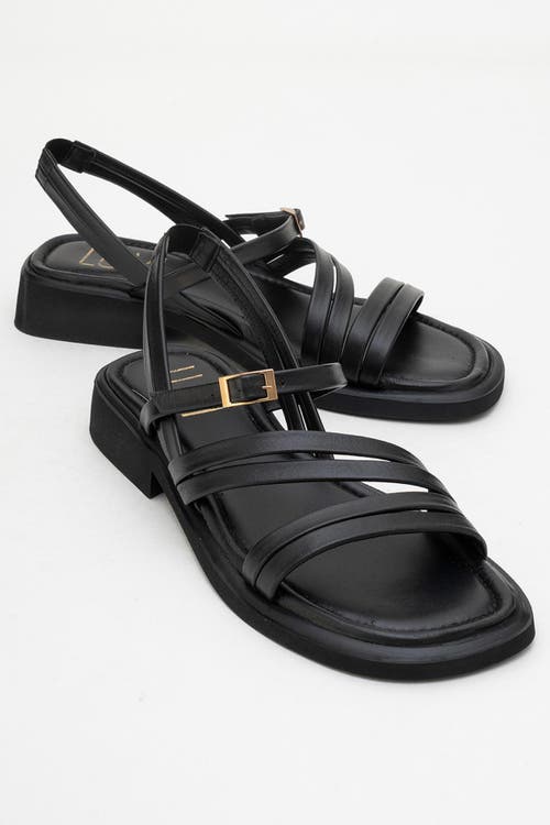 Forever & Always Shoes Cesar Leather Sandals In Black