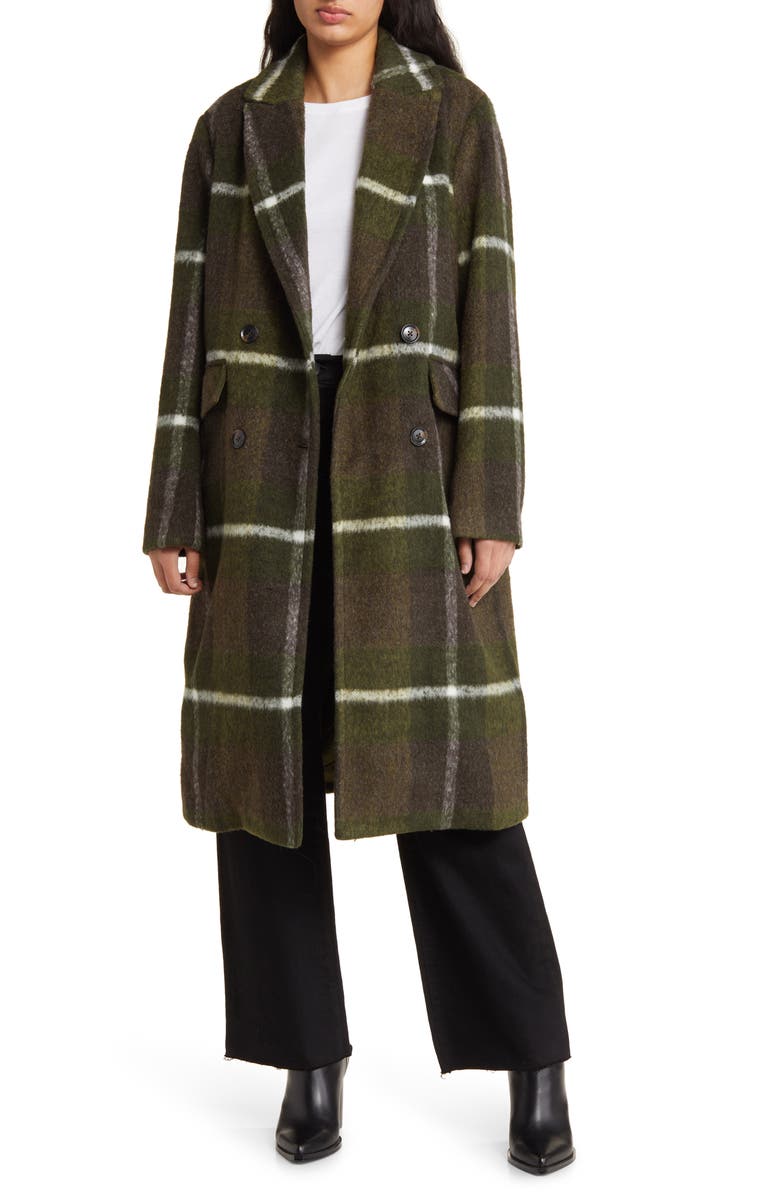BCBGMAXAZRIA Double Breasted Coat, Alternate, color, 
