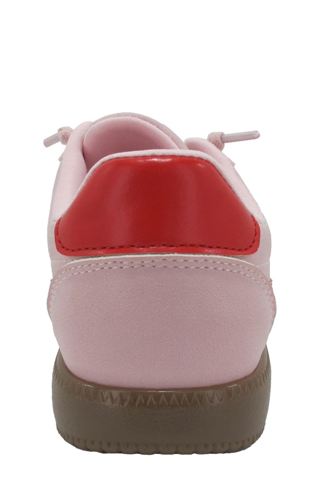 JELLYPOP Kids' Mochika Low Top Sneaker, Alternate, color, Lightt Pink / Red