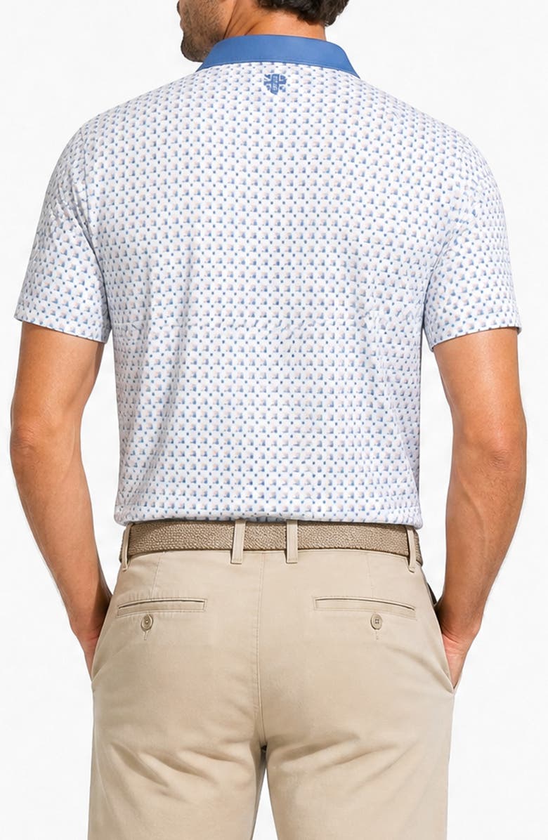 Ben Sherman Geo Tech Jersey Golf Polo, Alternate, color, White